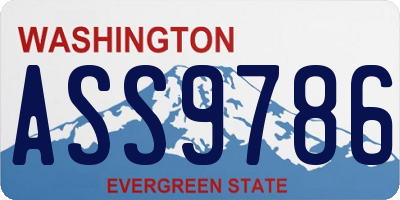WA license plate ASS9786