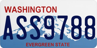 WA license plate ASS9788