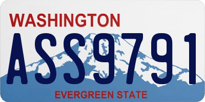 WA license plate ASS9791