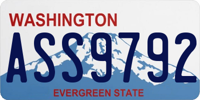 WA license plate ASS9792