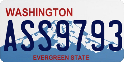 WA license plate ASS9793