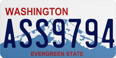 WA license plate ASS9794