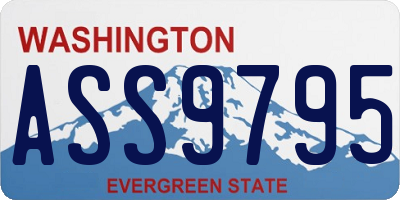 WA license plate ASS9795