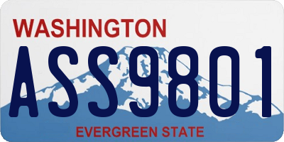 WA license plate ASS9801
