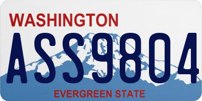 WA license plate ASS9804
