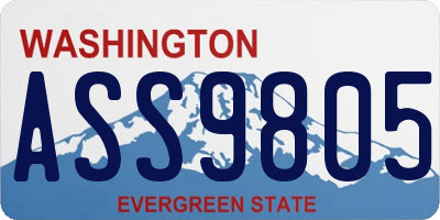 WA license plate ASS9805