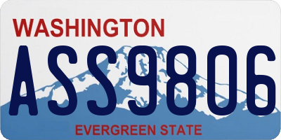 WA license plate ASS9806