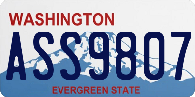 WA license plate ASS9807