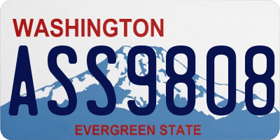 WA license plate ASS9808
