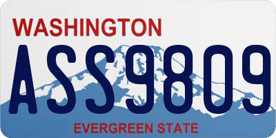 WA license plate ASS9809