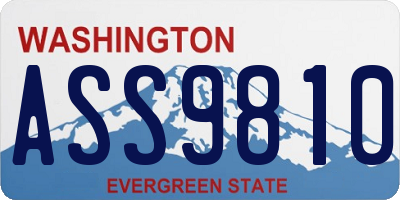 WA license plate ASS9810