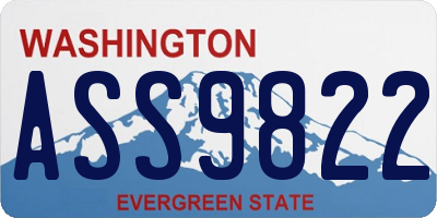 WA license plate ASS9822