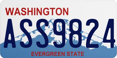 WA license plate ASS9824
