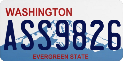 WA license plate ASS9826