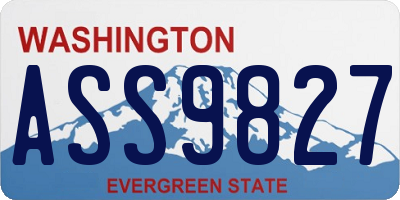 WA license plate ASS9827