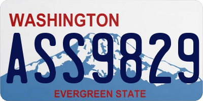 WA license plate ASS9829