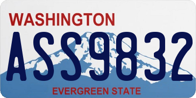 WA license plate ASS9832