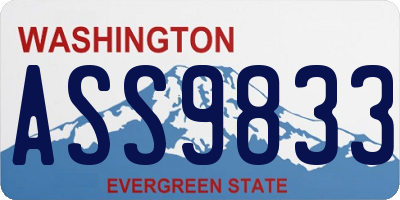 WA license plate ASS9833