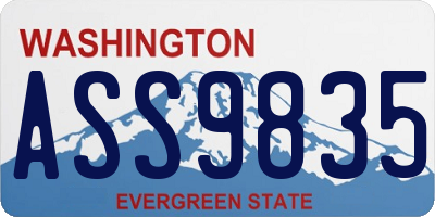 WA license plate ASS9835