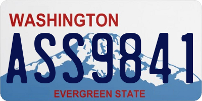 WA license plate ASS9841