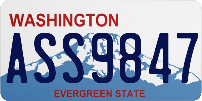 WA license plate ASS9847