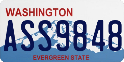 WA license plate ASS9848