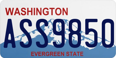 WA license plate ASS9850