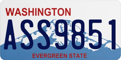 WA license plate ASS9851