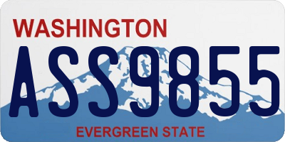WA license plate ASS9855