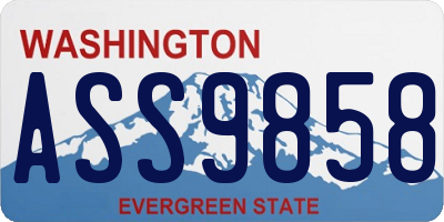 WA license plate ASS9858