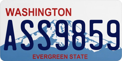 WA license plate ASS9859
