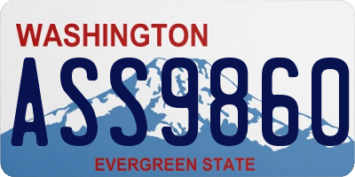 WA license plate ASS9860