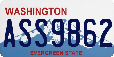 WA license plate ASS9862
