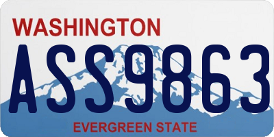 WA license plate ASS9863