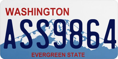 WA license plate ASS9864