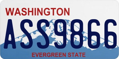 WA license plate ASS9866