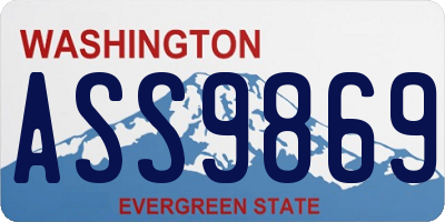 WA license plate ASS9869