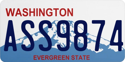 WA license plate ASS9874