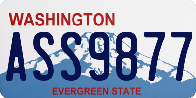 WA license plate ASS9877