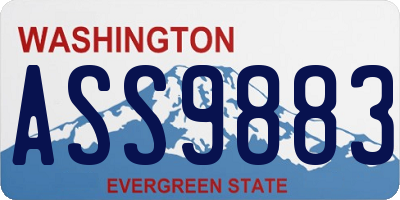 WA license plate ASS9883