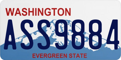 WA license plate ASS9884