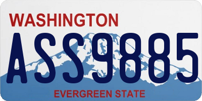 WA license plate ASS9885