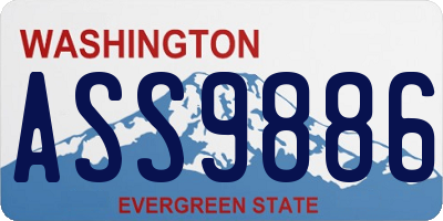 WA license plate ASS9886