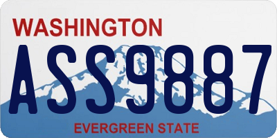 WA license plate ASS9887