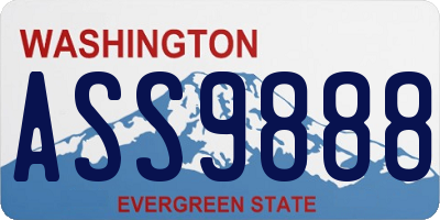 WA license plate ASS9888