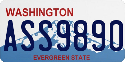 WA license plate ASS9890