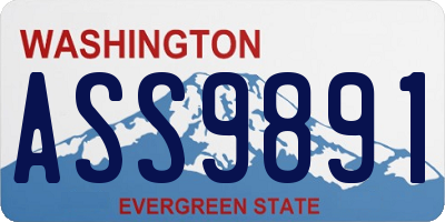 WA license plate ASS9891