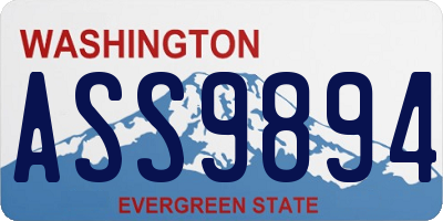 WA license plate ASS9894