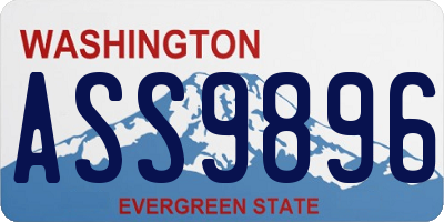 WA license plate ASS9896