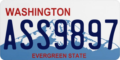WA license plate ASS9897